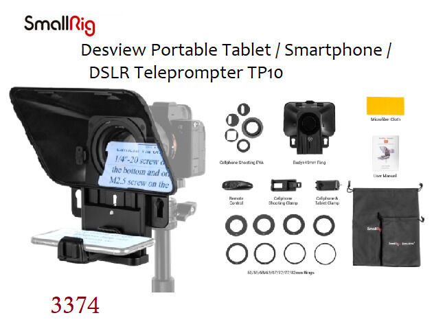 Телесуфлер SmallRig x Desview Portable Teleprompter TP10 3374