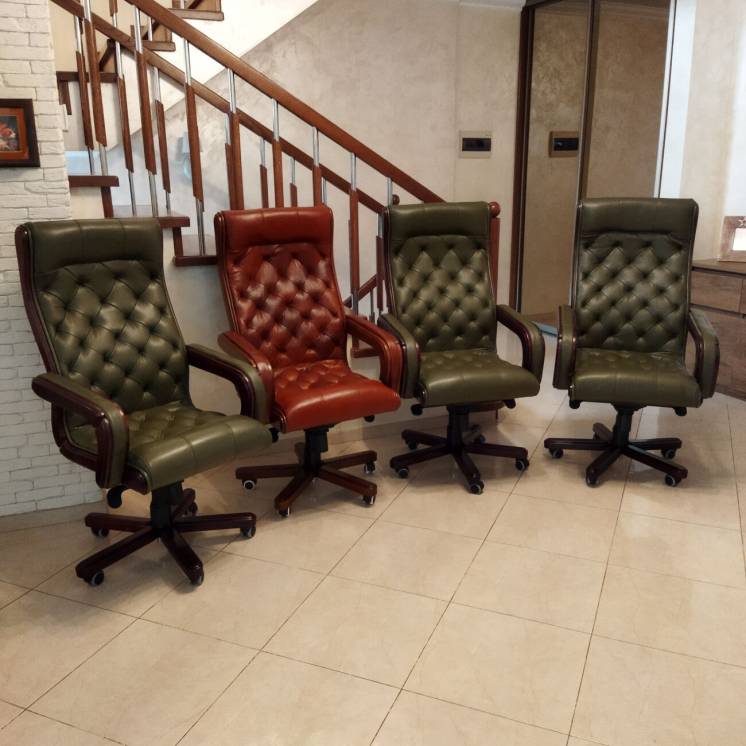 кожаное кресло офисное для руководителя GK, ручной работы, офисное