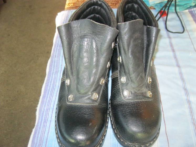 ботинки рабочие кожаные с металлическим подноском