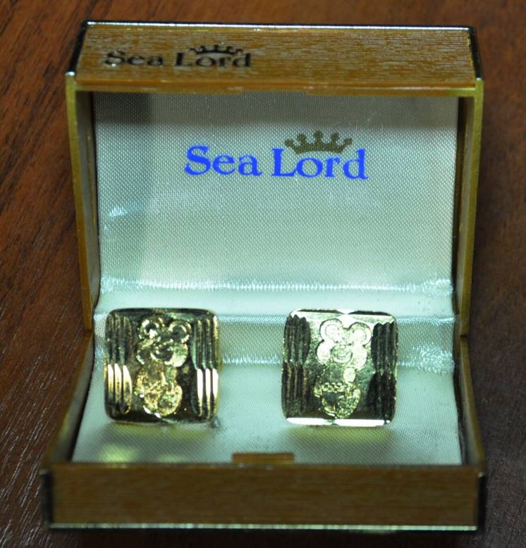 Запонки Sea lord позолота Олімпіада 80 + комплект