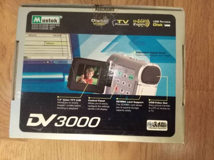 Камера цифровая Mustek DV3000 Multi-Function Digital Video Camera w/1.