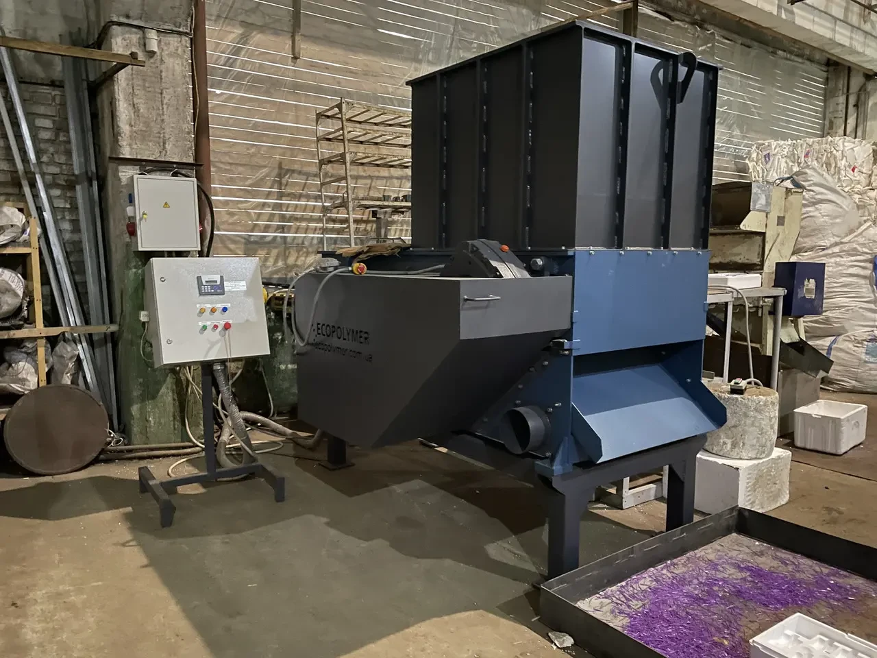 Дробилка для пленки, полиэтилена, стрейч (LDPE, HDPE, PP) 2