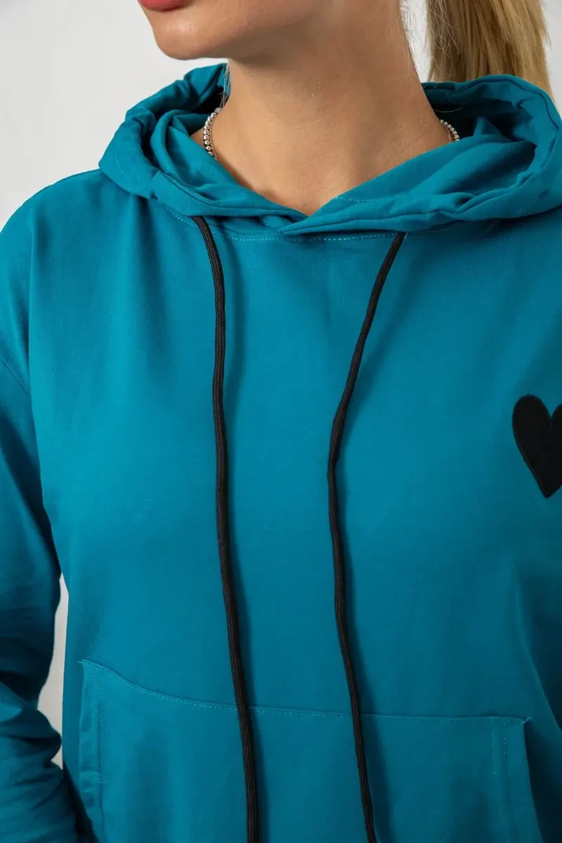 Спортивний костюм жіночий двонитка, колір бірюзовий, 214R1419-004 5