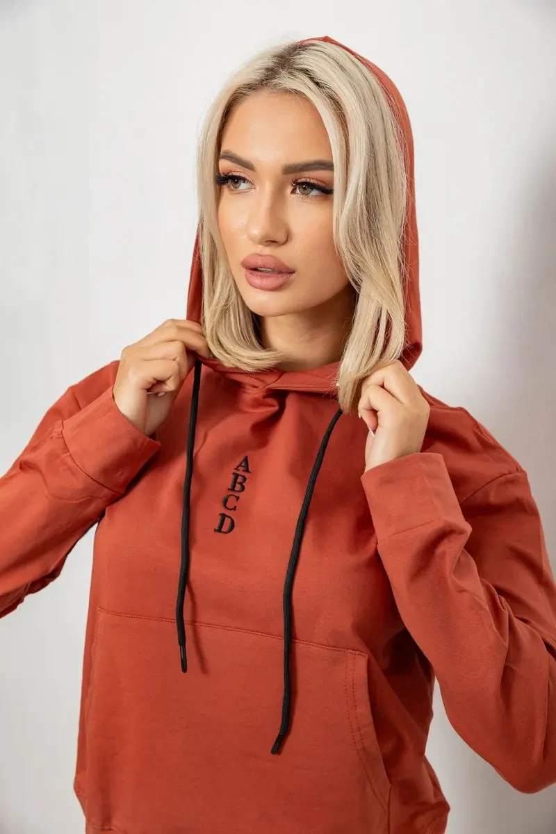 Спортивний костюм жіночий двонитка, колір теракотовий, 214R1419-001 6