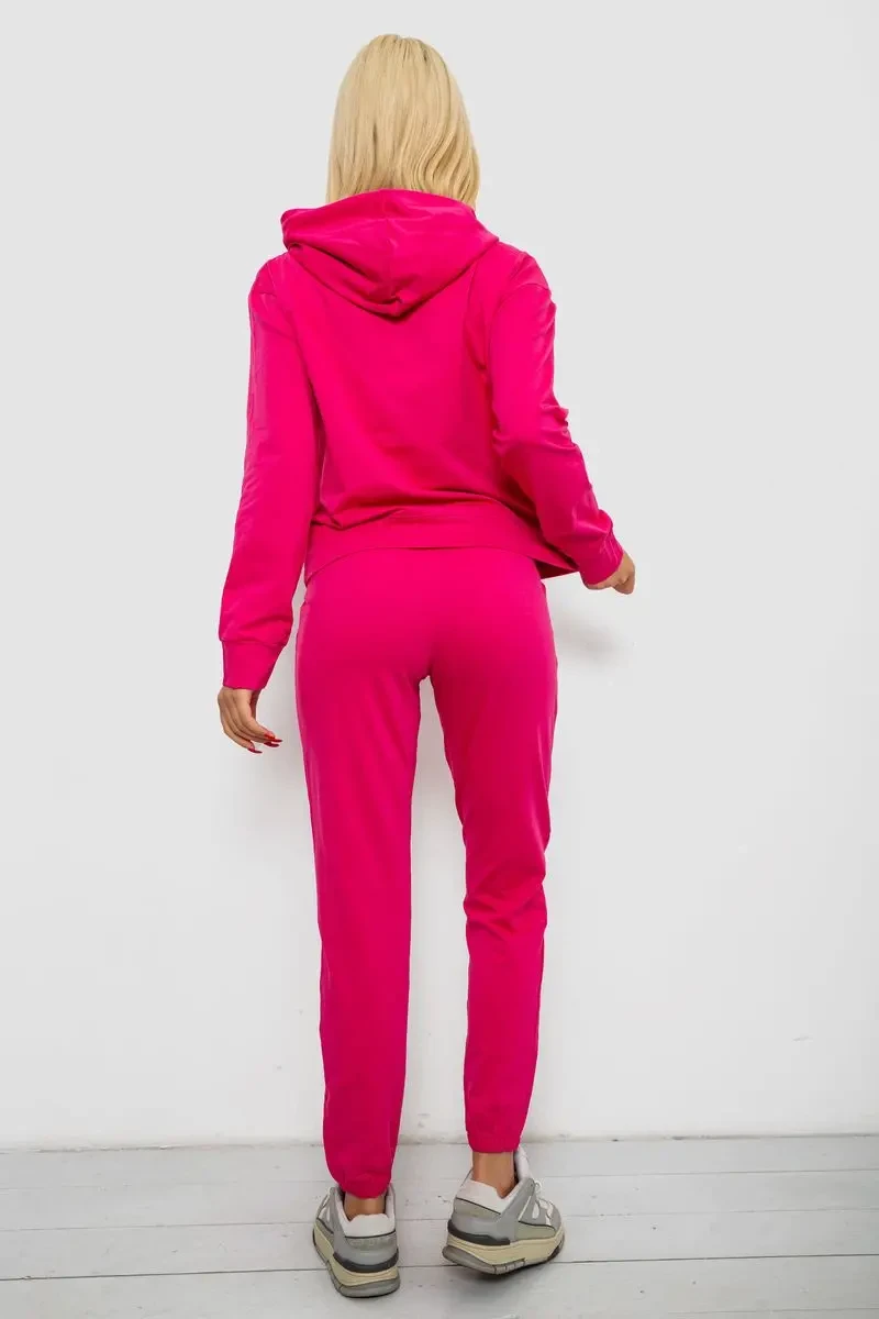 Спортивний костюм жіночий двонитка, колір рожевий, 214R1419-005 4