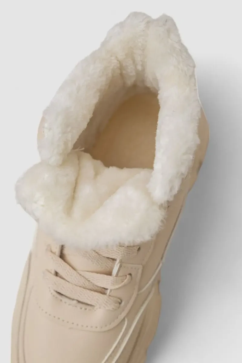 Кросівки жіночі зимові на хутрі, колір бежевий, 248RDM08 6
