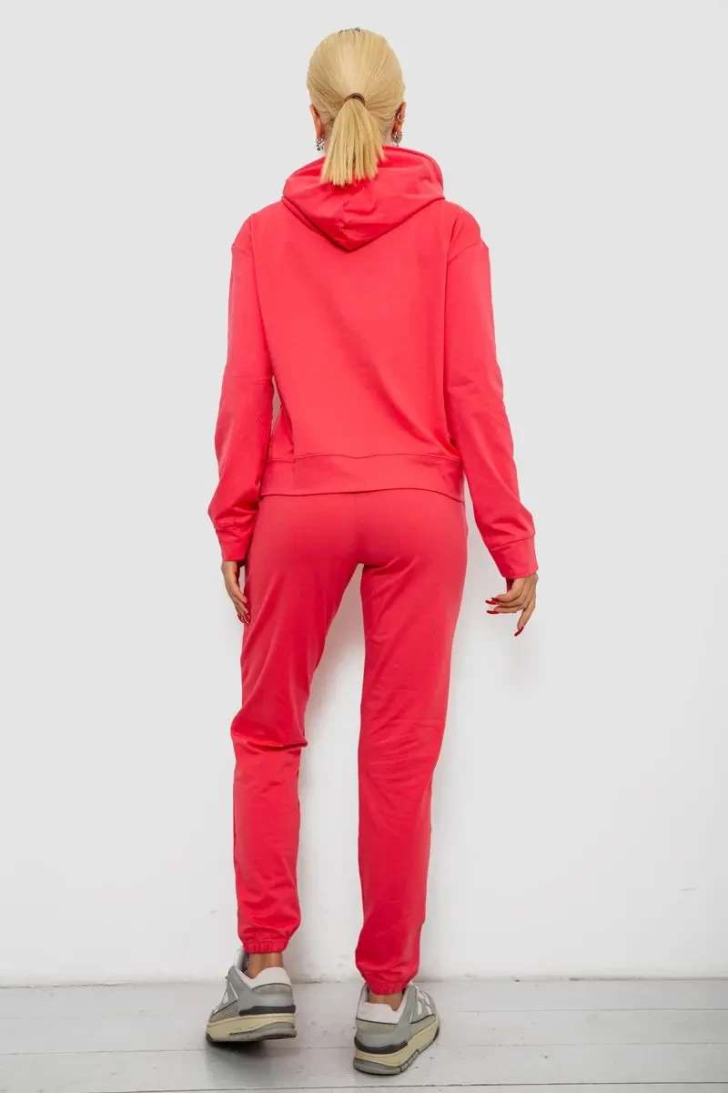 Спортивний костюм жіночий двонитка, колір кораловий, 214R1419-007 4