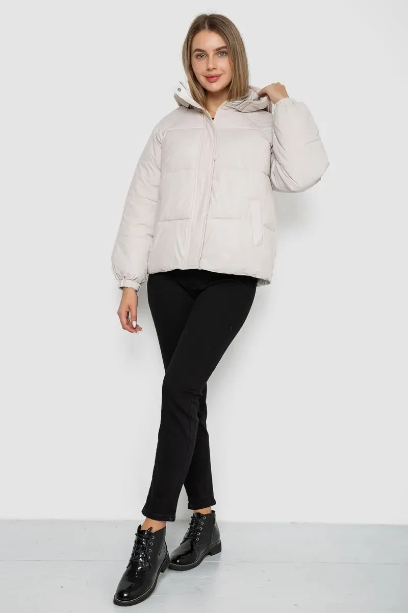 Куртка жіноча демісезонна, колір світло-бежевий, 244R2025-5 2