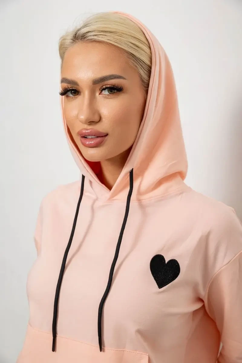 Спортивний костюм жіночий двонитка, колір персиковий, 214R1419-004 5