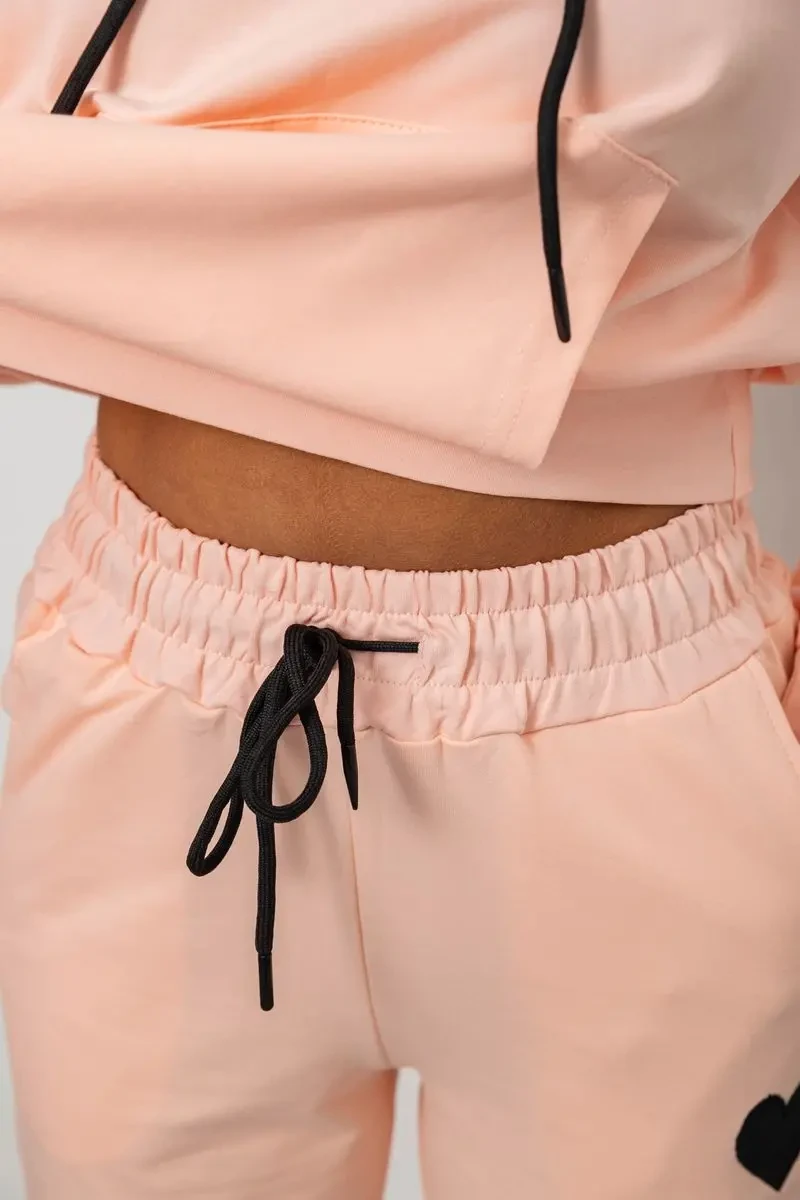 Спортивний костюм жіночий двонитка, колір персиковий, 214R1419-004 6