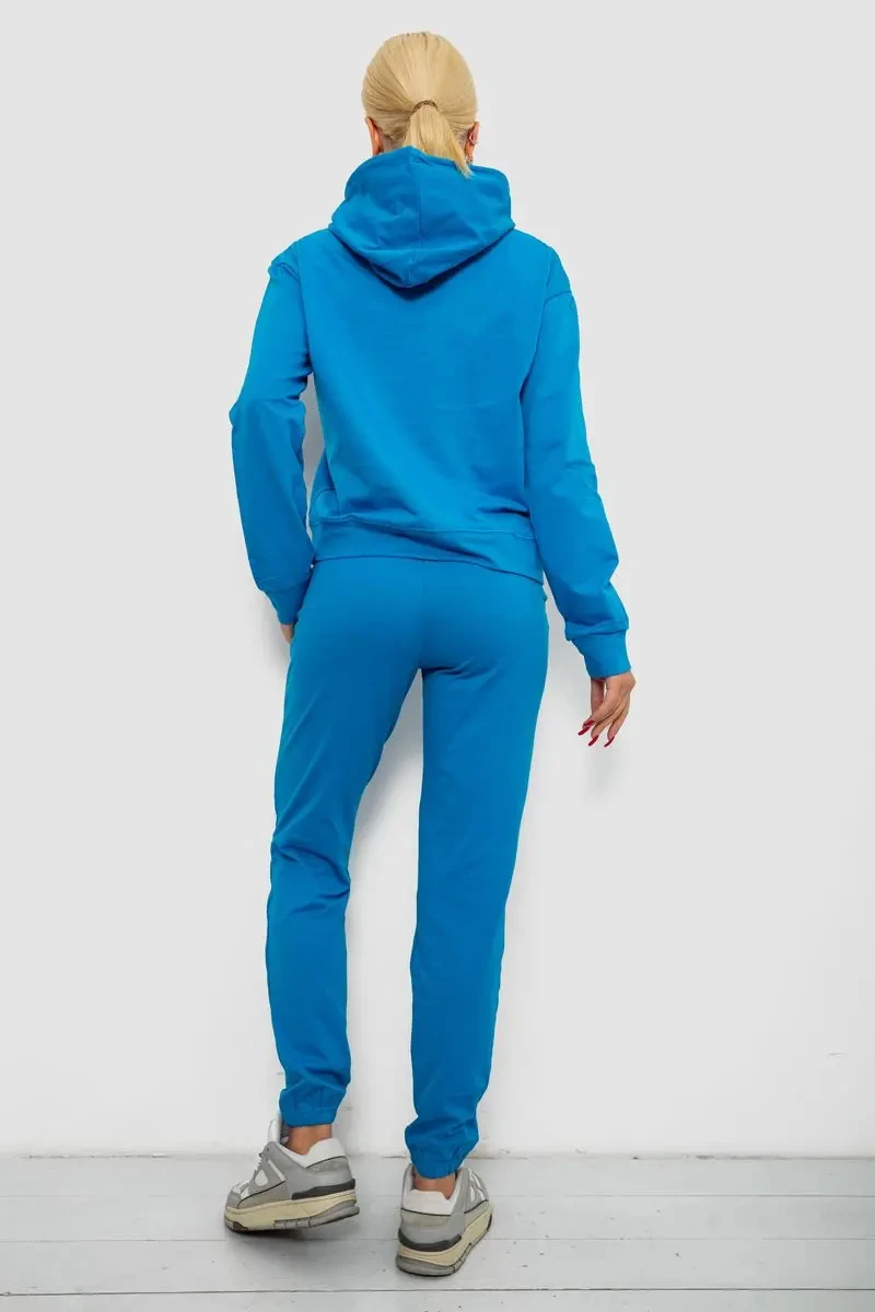 Спортивний костюм жіночий двонитка, колір джинс, 214R1419-006 4