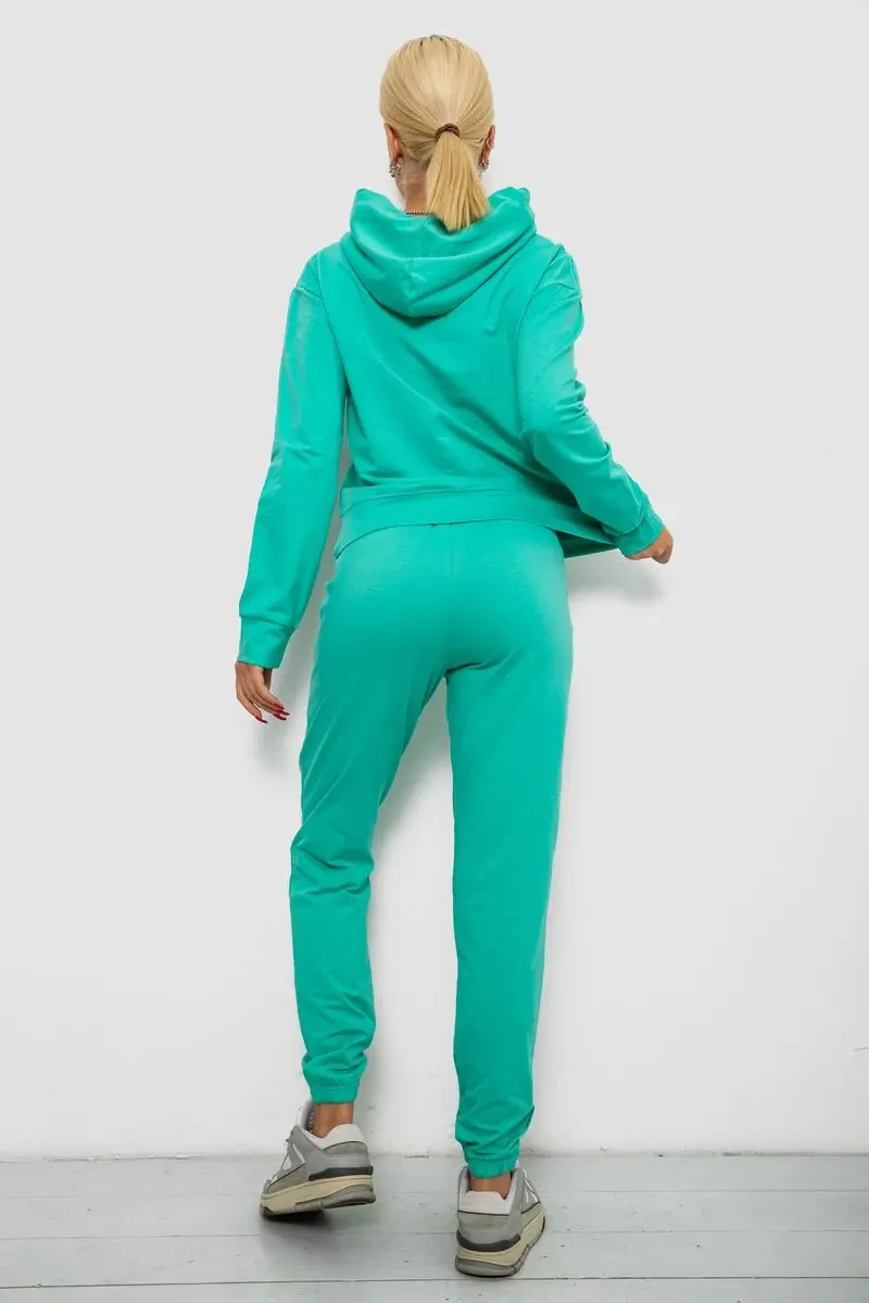 Спортивний костюм жіночий двонитка, колір м'ятний, 214R1419-007 4