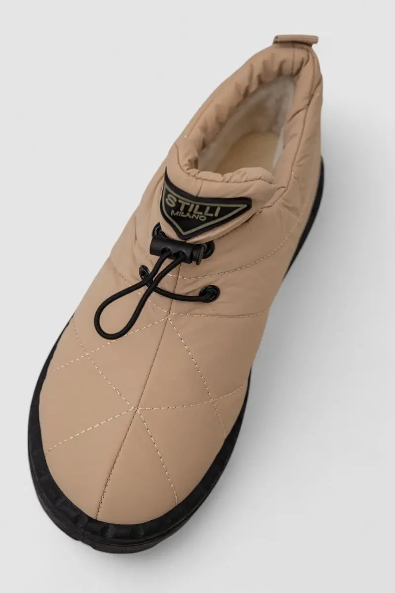 Дутики жіночі зимові на хутрі, колір чорно-бежевий, 248RFM04 2