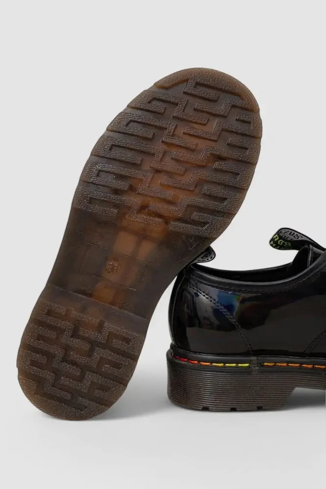 Лофери жіночі на шнурках лакові, колір чорний, 248RRT17-6 5