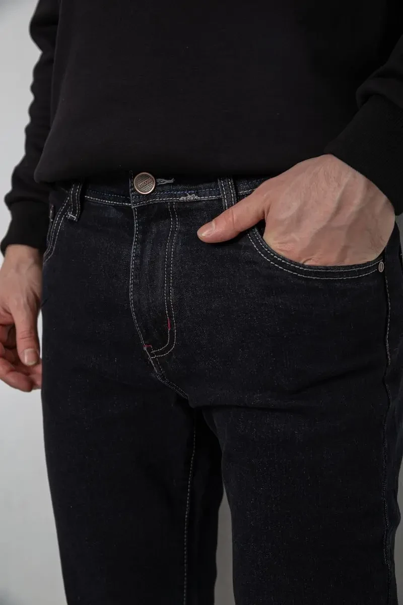 Джинси чоловічі демісезонні, колір чорний, 243R8118 5