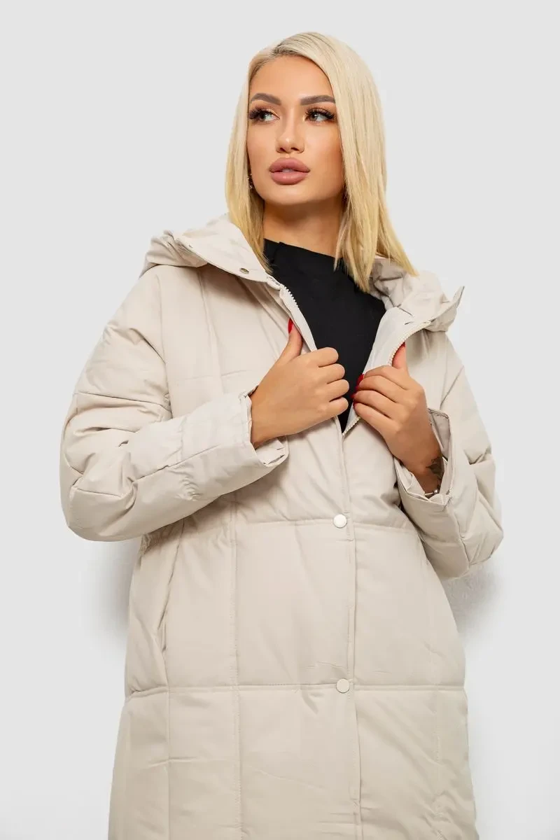 Куртка жіноча зимова, колір світло-бежевий, 244R8832 2