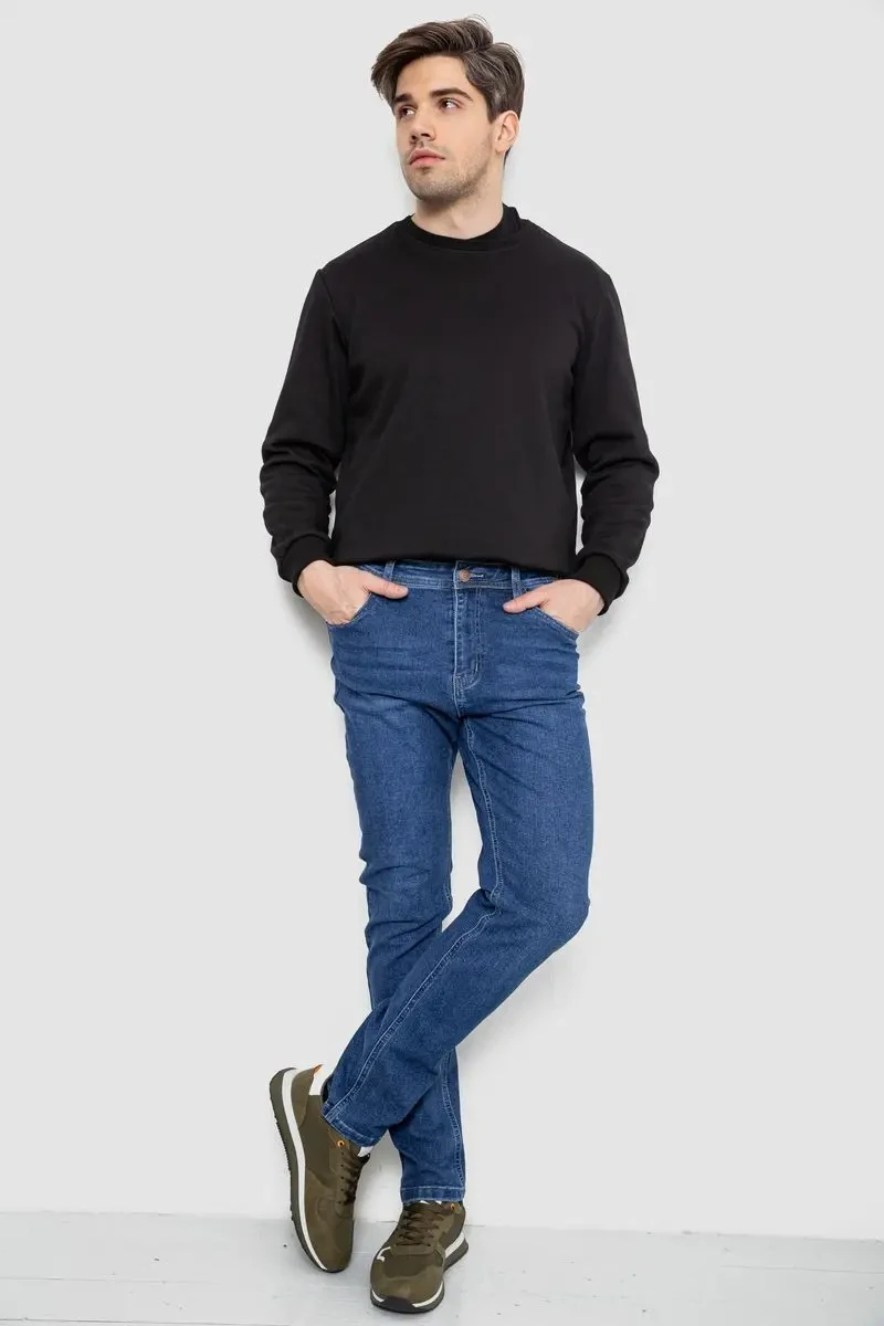 Джинси чоловічі демісезонні, колір синій, 243R8047 2