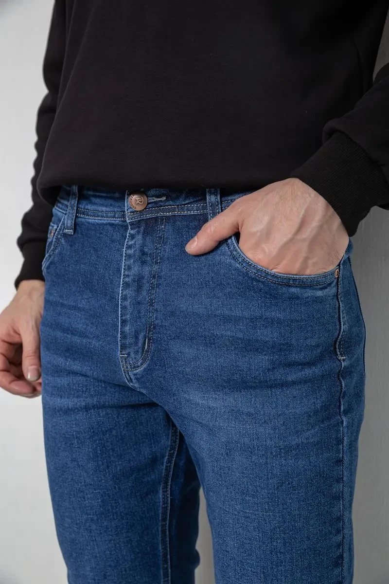 Джинси чоловічі демісезонні, колір синій, 243R8047 5