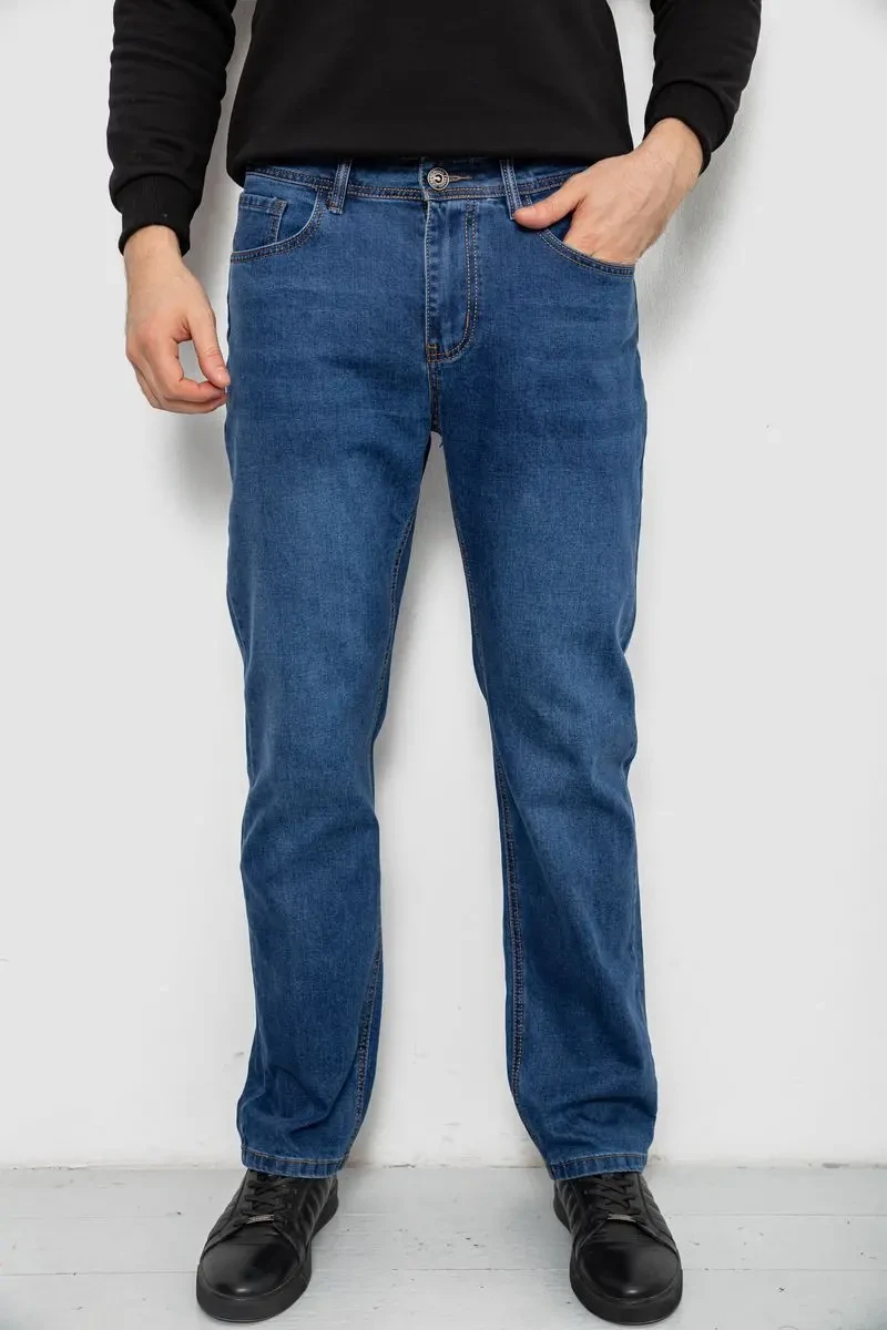 Джинси чоловічі прямого крою, колір синій, 244R9909
