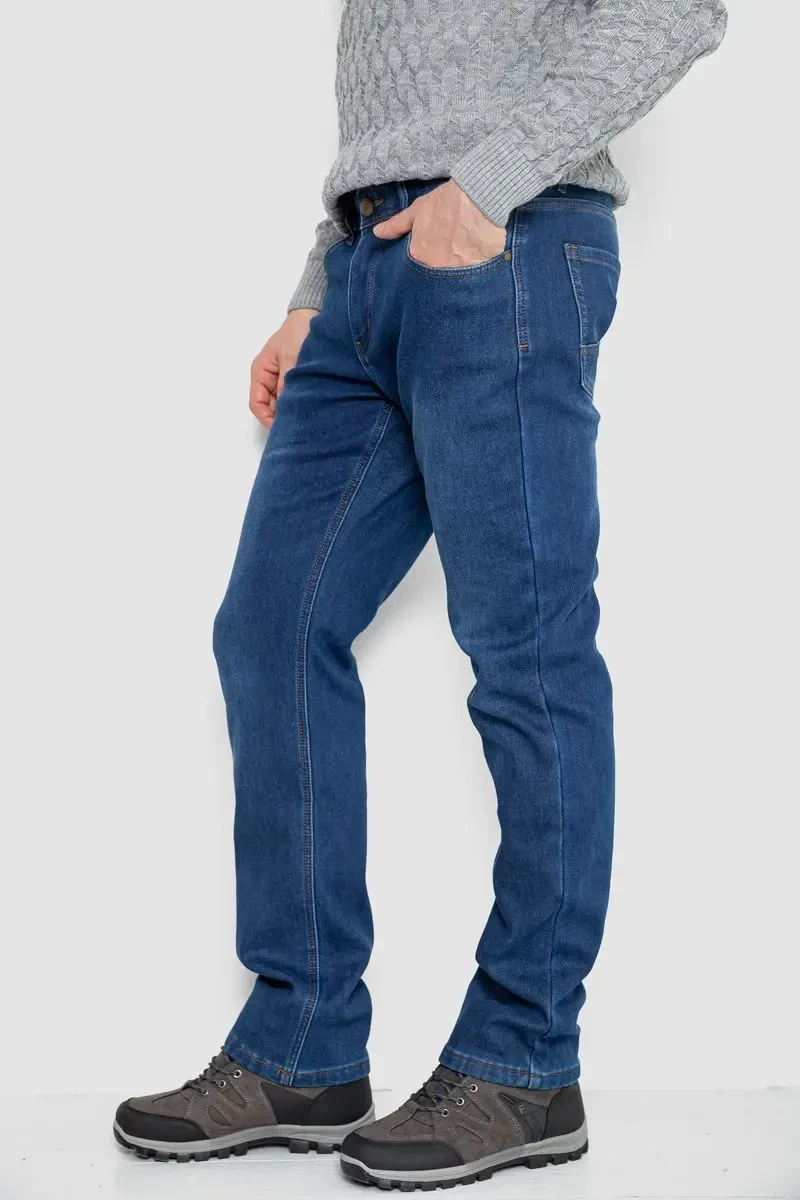 Джинси чоловічі на флісі, колір синій, 254R2405 3