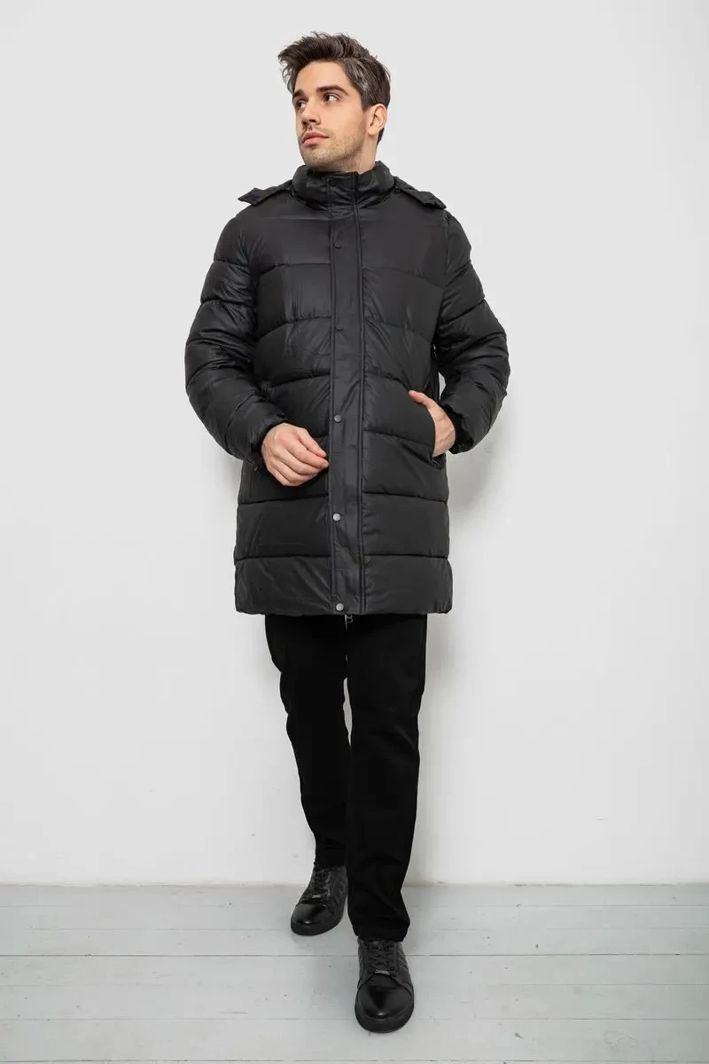 Куртка чоловіча зимова подовжена, колір чорний, 244RH76-15 3