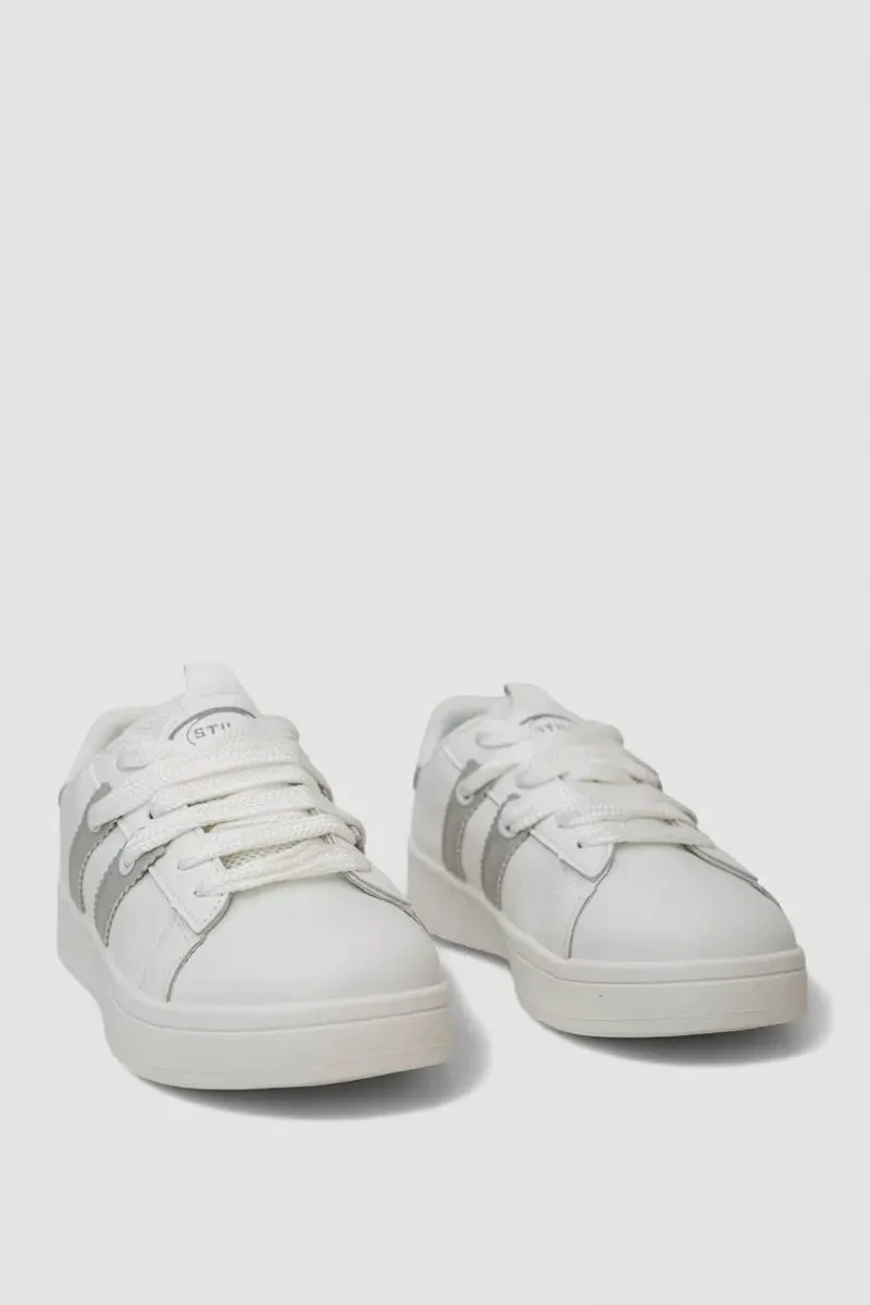 Кросівки жіночі шкіра, колір біло-сірий, 248RJH900-10 3