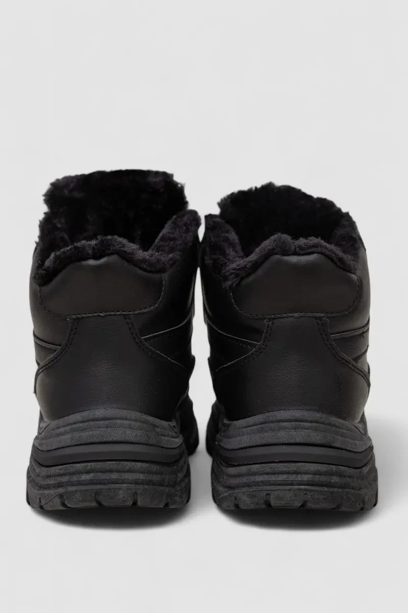 Кросівки жіночі зимові на хутрі, колір чорний, 248RDM08 4