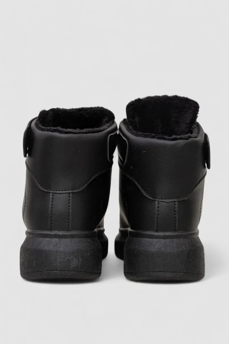 Кросівки жіночі зимові на хутрі, колір чорний, 248RA2252 4