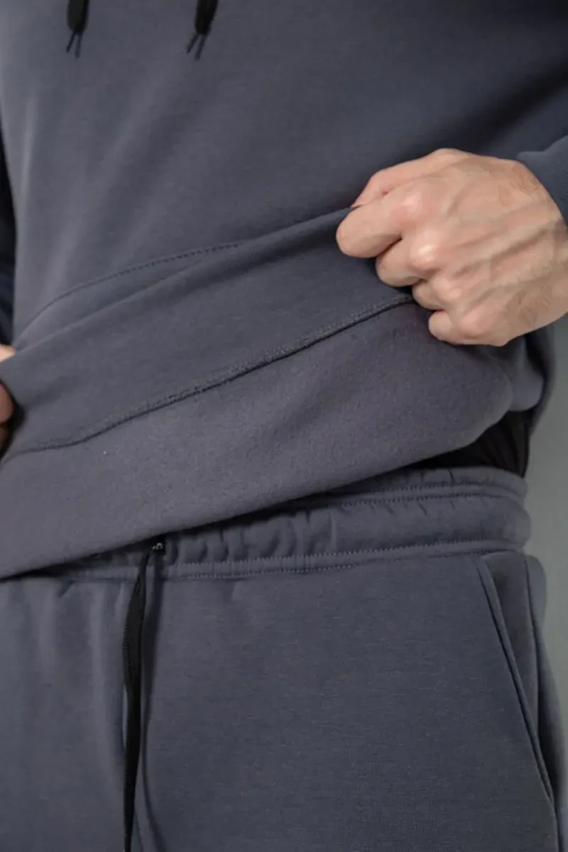 Спорт костюм чоловічий на флісі, колір сірий, 190R235 6