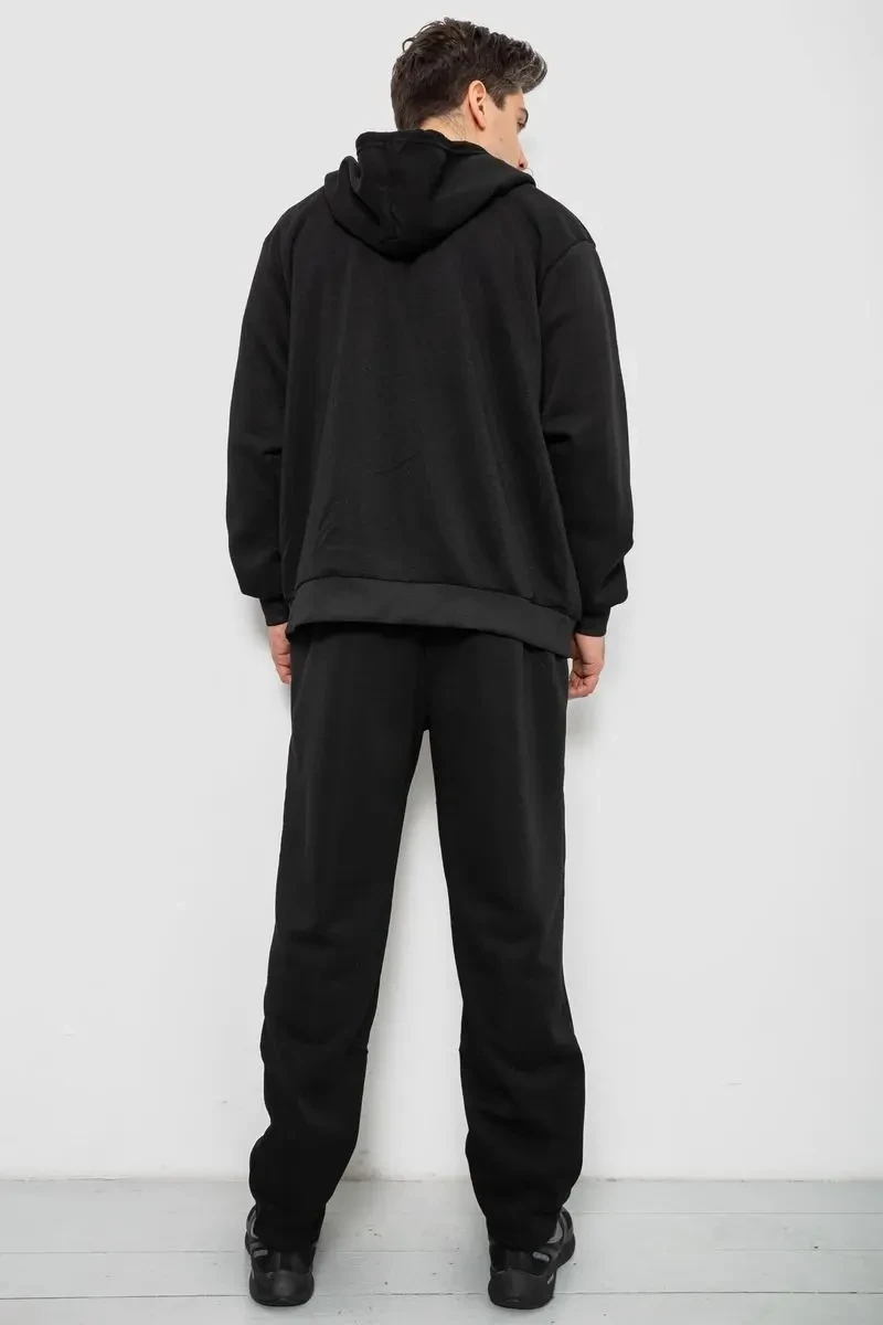 Спортивний костюм чоловічий на флісі, колір чорний, 244R917 4