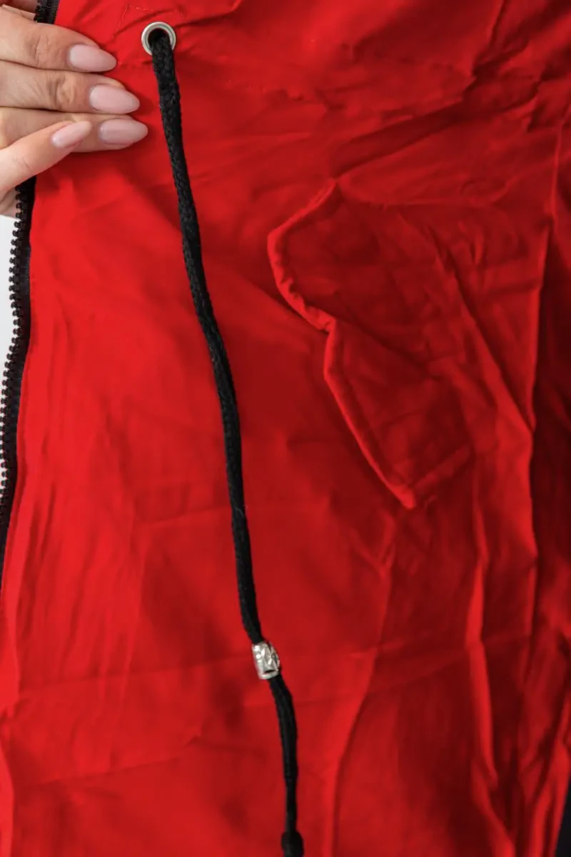 Куртка жіноча двостороння, колір чорно-червоний, 129R818-555 7