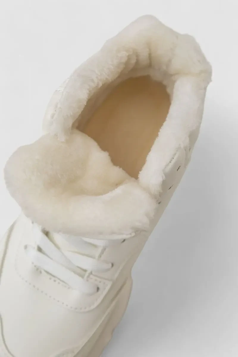Кросівки жіночі зимові на хутрі, колір білий, 248RDM07 6