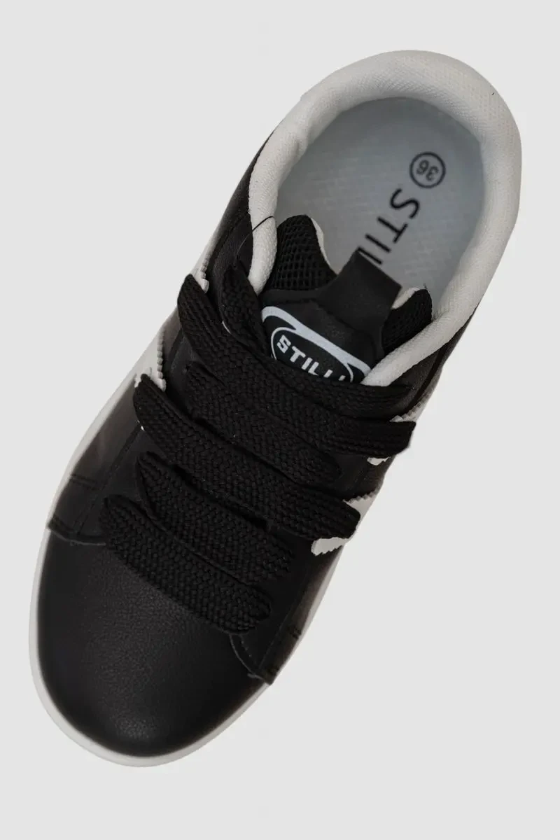 Кросівки жіночі шкіра, колір чорно-білий, 248RJH900-5 2