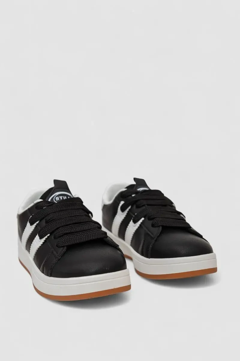 Кросівки жіночі шкіра, колір чорно-білий, 248RJH900-5 3