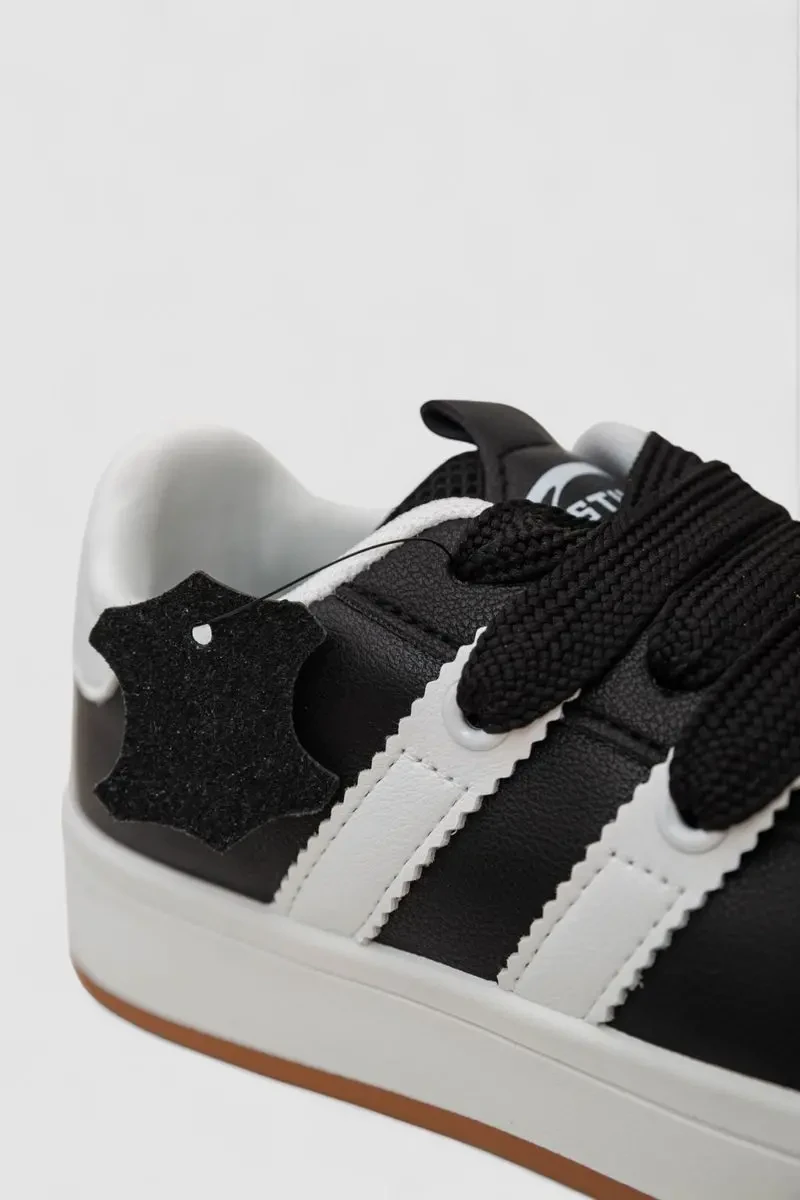 Кросівки жіночі шкіра, колір чорно-білий, 248RJH900-5 6