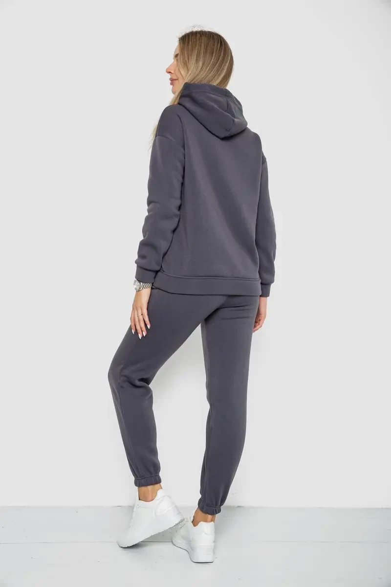 Спорт костюм жіночий на флісі, колір темно-сірий, 241R1530 4