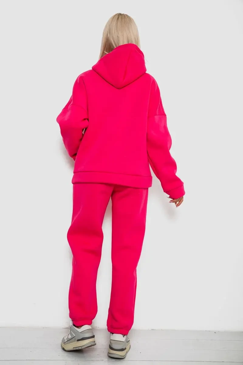 Спортивний костюм жіночий на флісі, колір малиновий, 238R5726 4