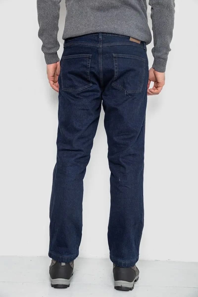 Джинси чоловічі утеплені на флісі, колір синій, 129R9834-1 4