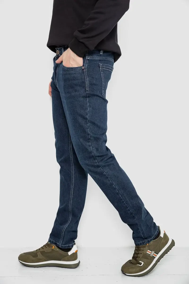 Джинси чоловічі демісезонні, колір темно-синій, 243R8689-4 3