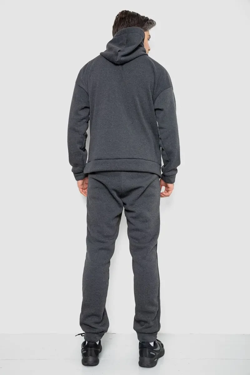 Спорт костюм чоловічий на флісі, колір темно-сірий, 177R235-1 4