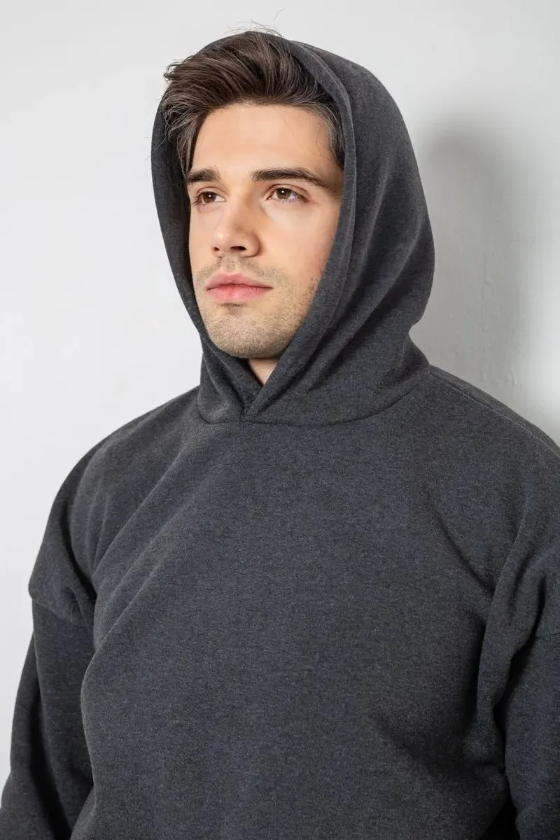 Спорт костюм чоловічий на флісі, колір темно-сірий, 177R235-1 5