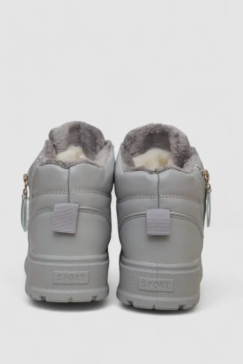 Кросівки жіночі зимові на хутрі, колір сірий, 248RMB06 4