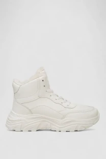 Кросівки жіночі зимові на хутрі, колір білий, 248RDM08