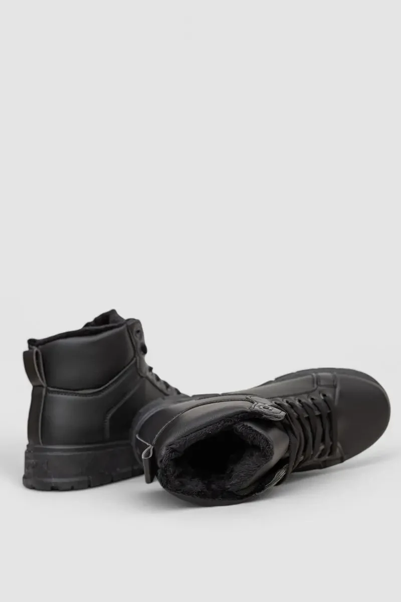 Кросівки жіночі зимові на хутрі, колір чорний, 248RMB13 5