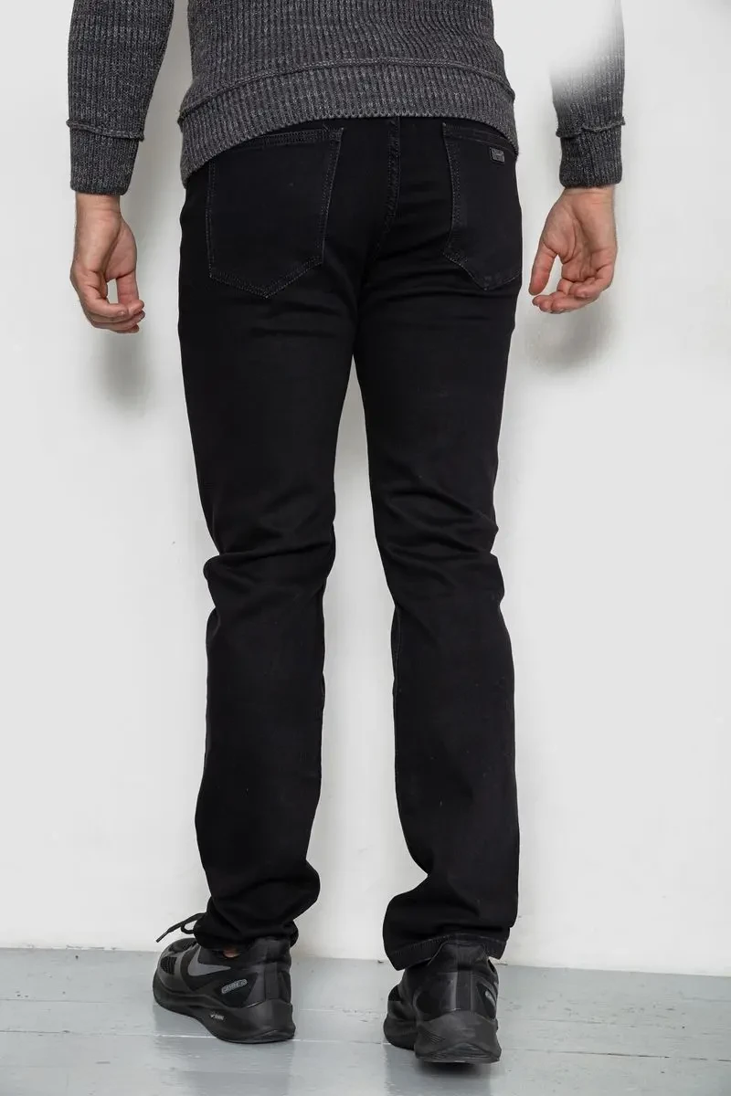 Джинси чоловічі стрейч, колір чорний, 244R8525 4