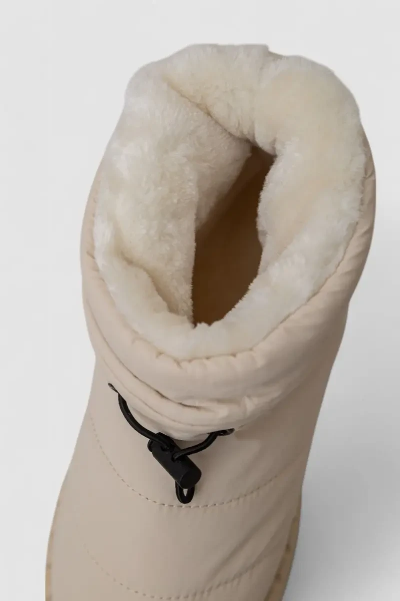 Дутики жіночі зимові на хутрі, колір бежевий, 248RFM15 5