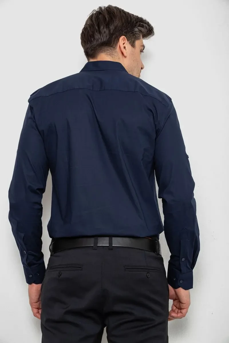 Сорочка чоловіча, колір темно-синій, 214R7094 5