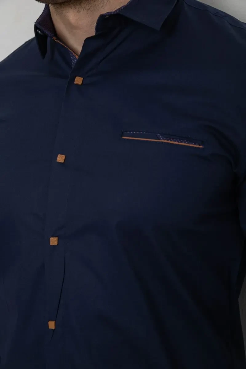 Сорочка чоловіча, колір темно-синій, 214R7094 6