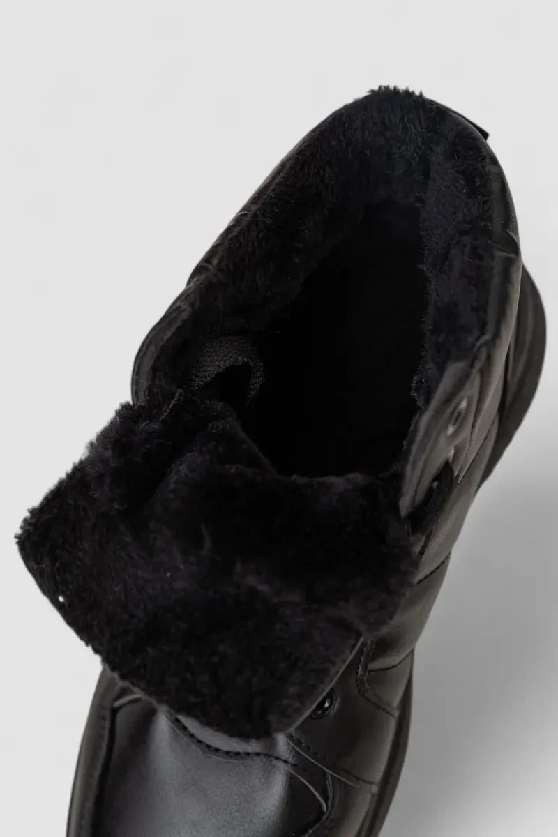 Кросівки жіночі зимові на хутрі, колір чорний, 248RAM013 6