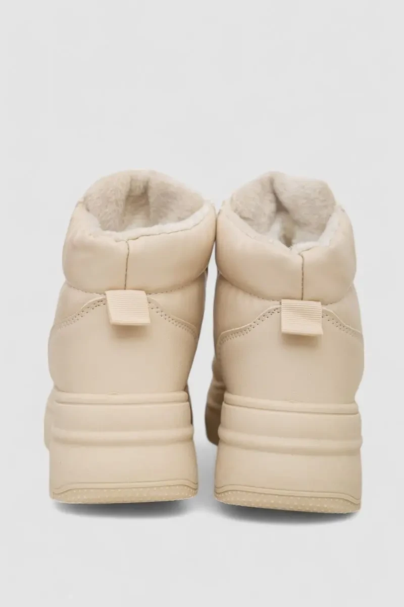 Кросівки жіночі зимові на хутрі, колір бежевий, 248RAM013 4